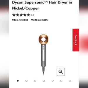 Dyson Supersonic™ Hair Dryer in Nickel/Copper BRAND NEW IN BOX
